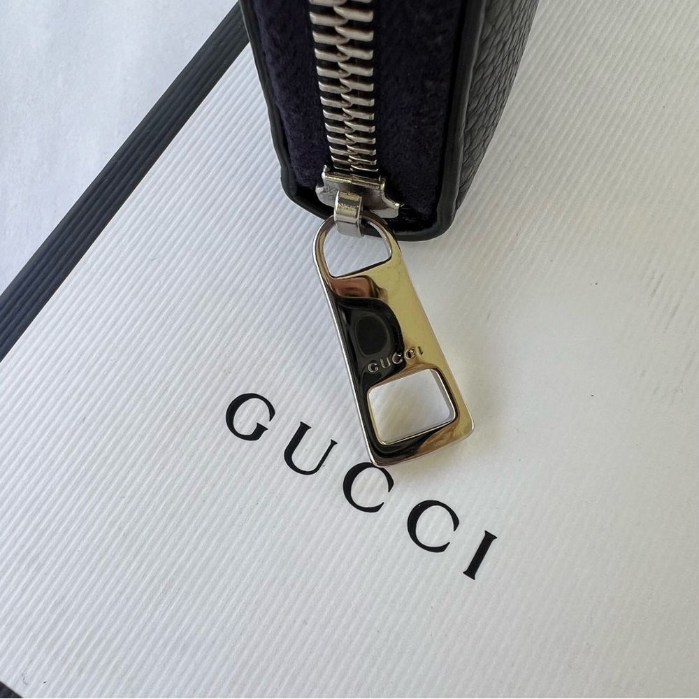Gucci Navy Dorian Zip Wallet - Picture 3 of 11